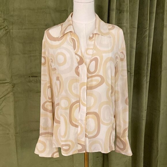 Lafayette 148 100% silk blouse. US12 - Picture 1 of 9